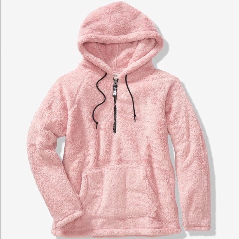 NWOT VS PINK Quarter Zip Fleece/Teddy